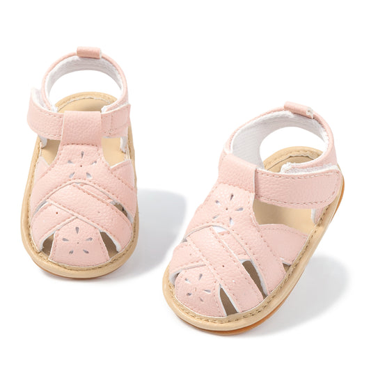 Flower Detail Sandals - Pink