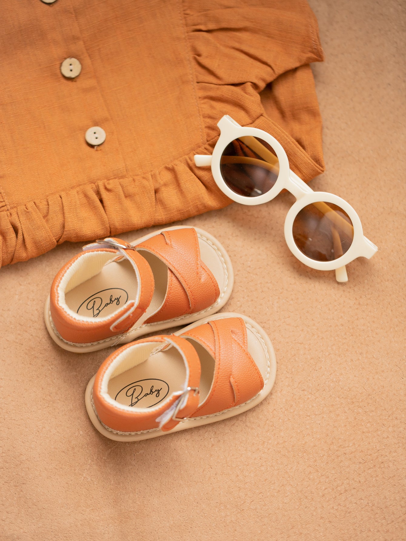 Double Strap Sandals - Tan