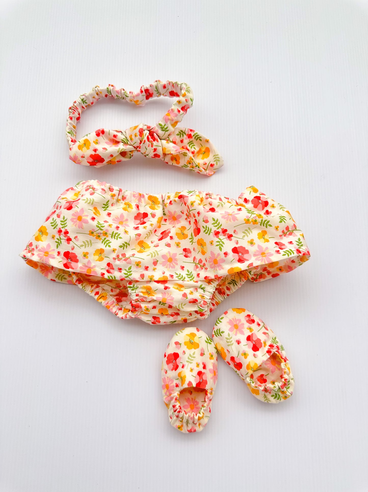 4-piece bummies and slipper set - Floral