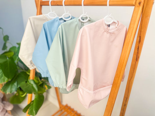 Mess-Resistant Long-Sleeve Bib