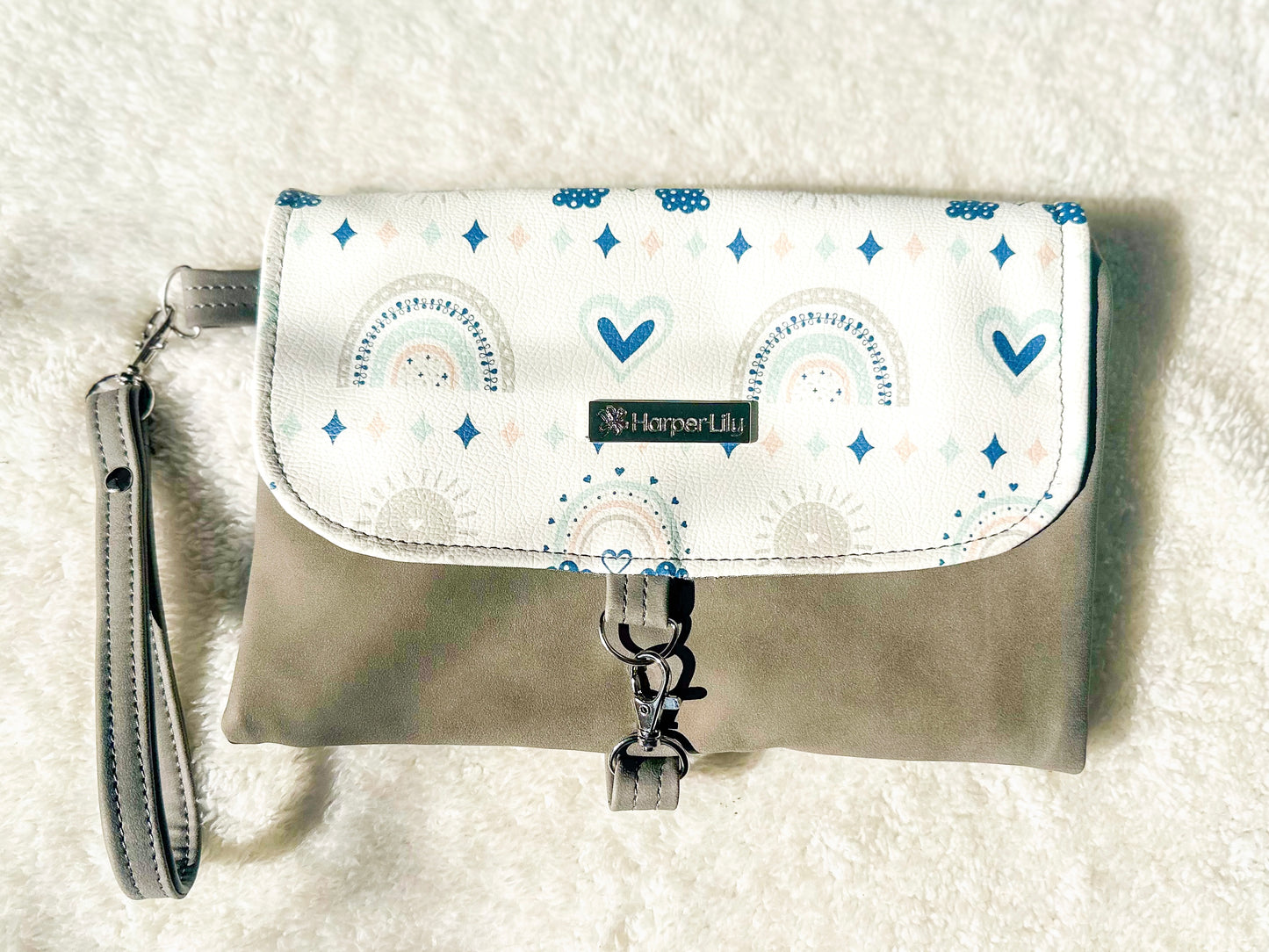 Mumu Nappy Changing Clutch - Grey