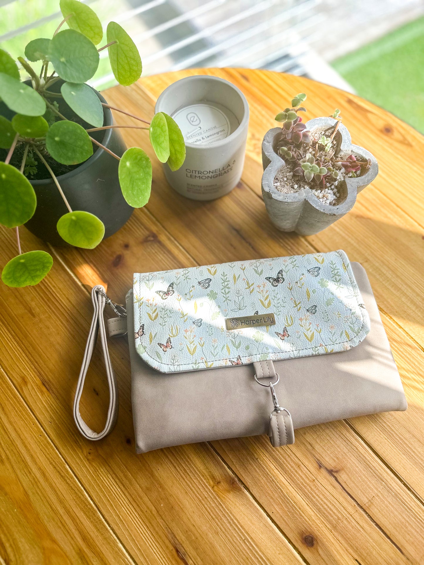 Serene Nappy Changing Clutch - Tan