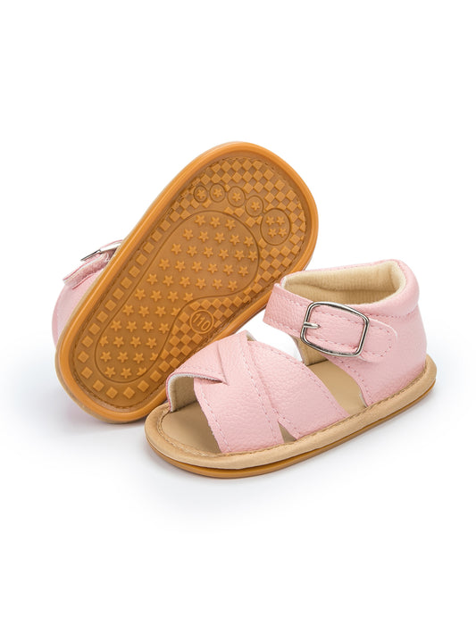 Double Strap Sandals - Pink