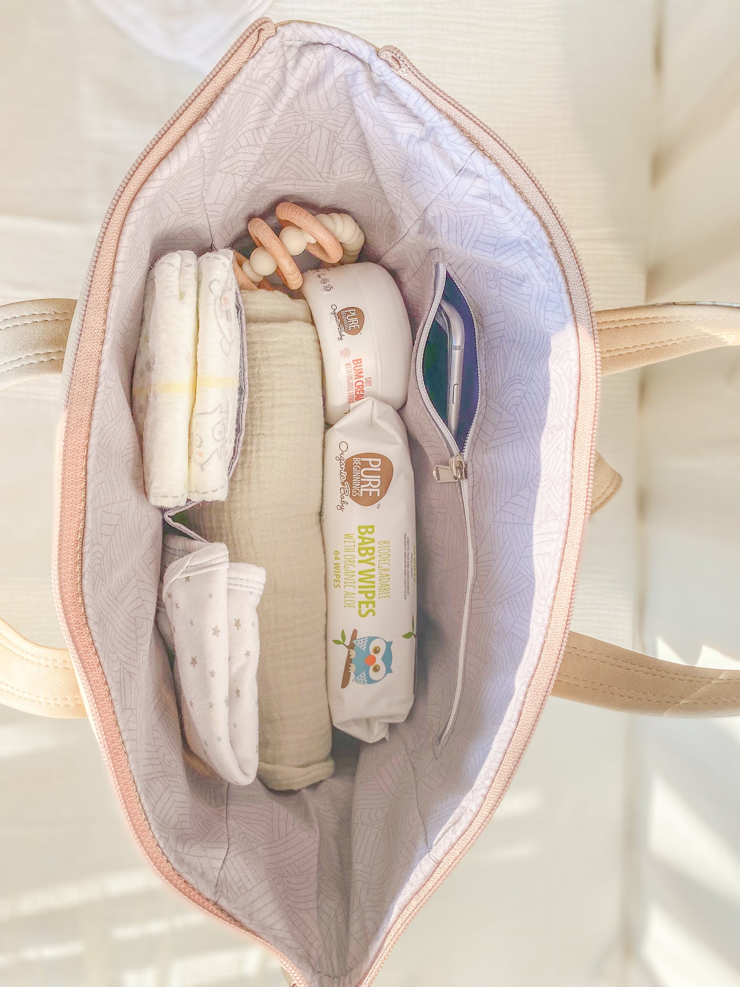 Blush Baby Bag - Tan