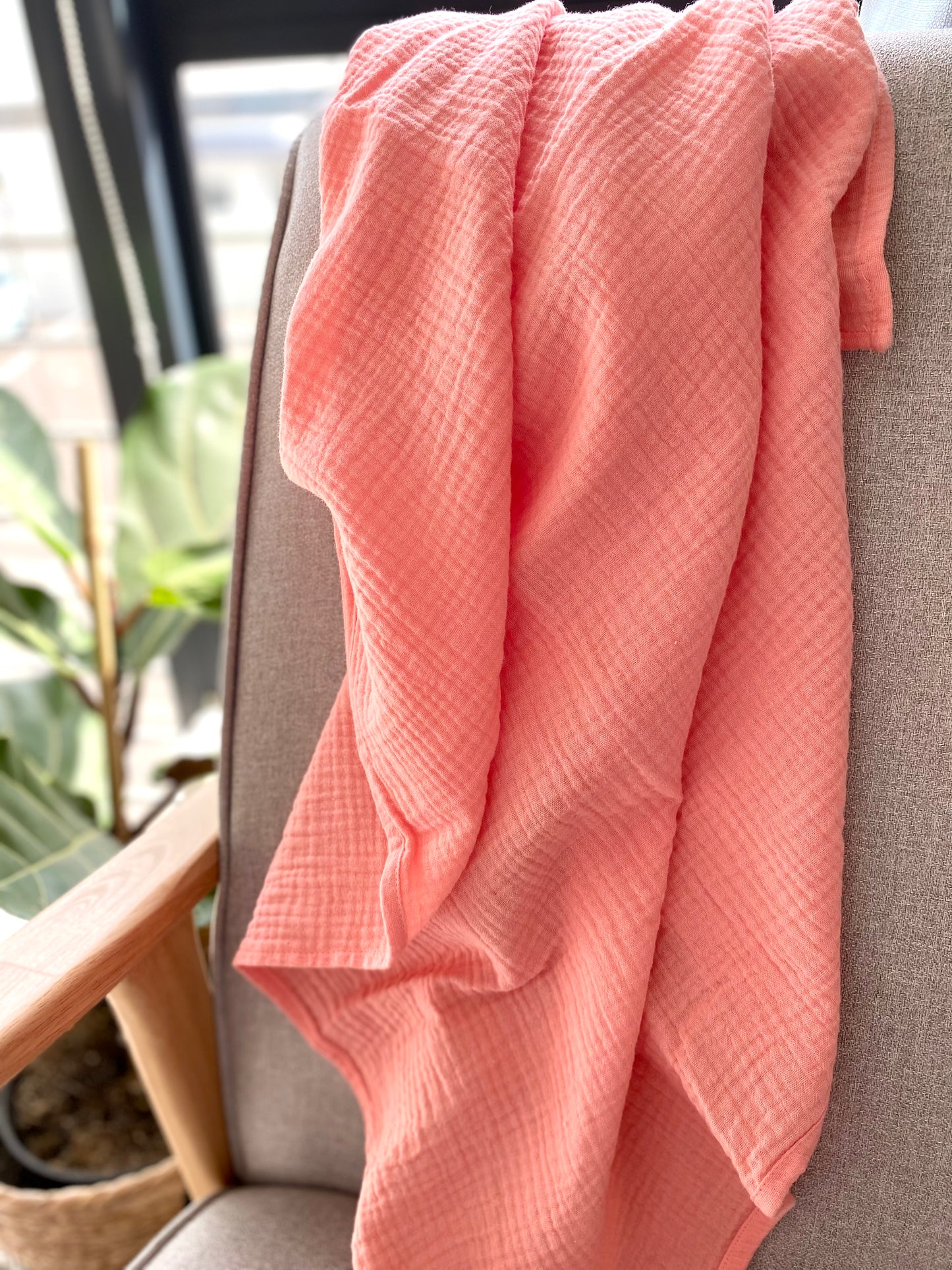 Muslin Swaddle - Peach