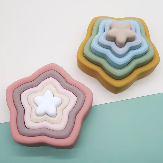 Silicone stacking toy