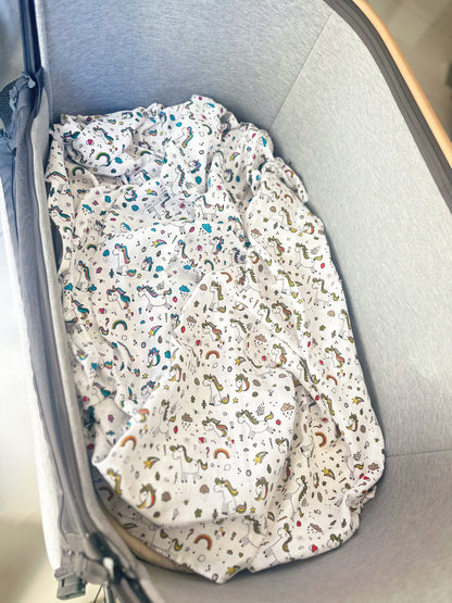 100% Organic Cotton Muslin Swaddle - Unicorns and Rainbows