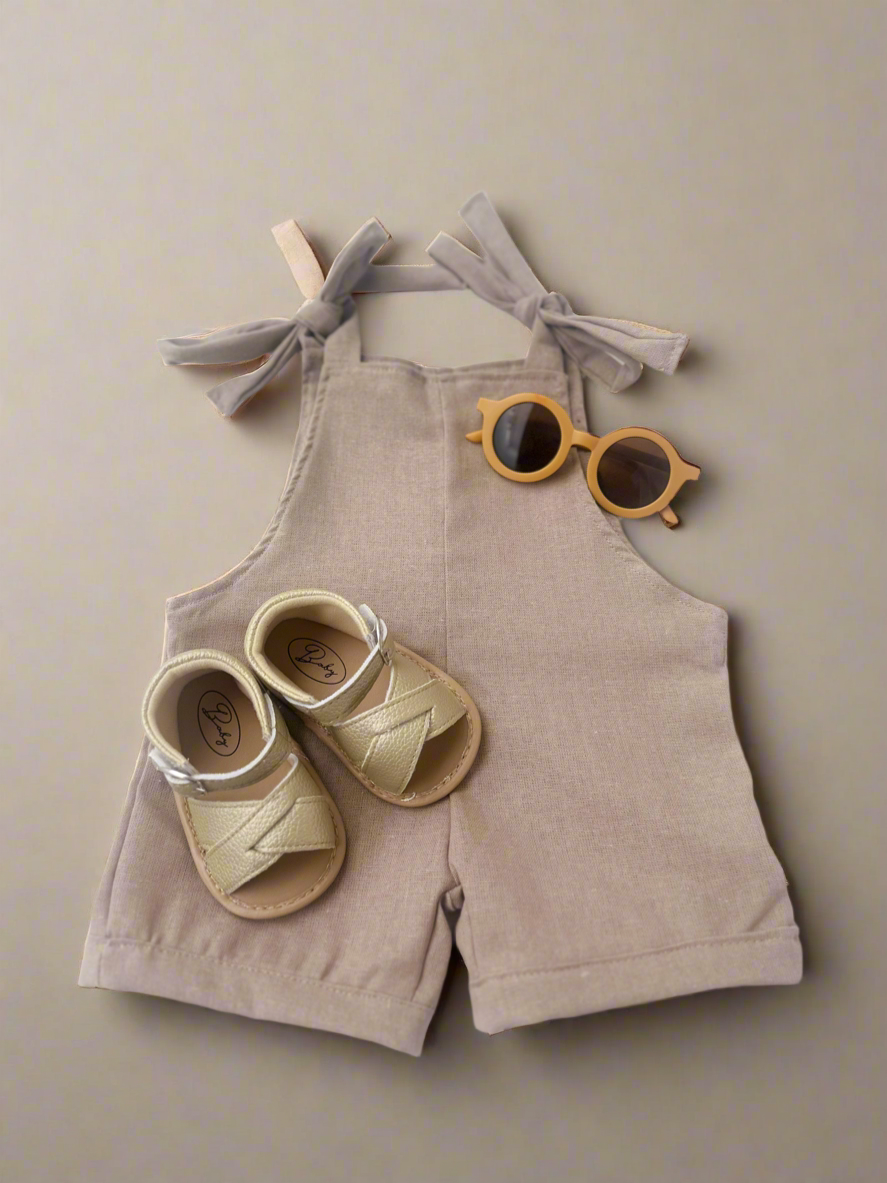 Linen Playsuit - Sand
