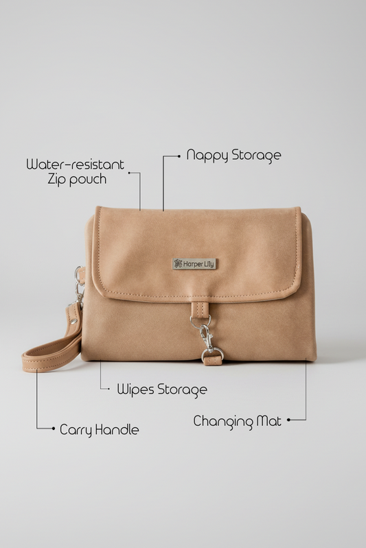 Chocolate Nappy Changing Clutch