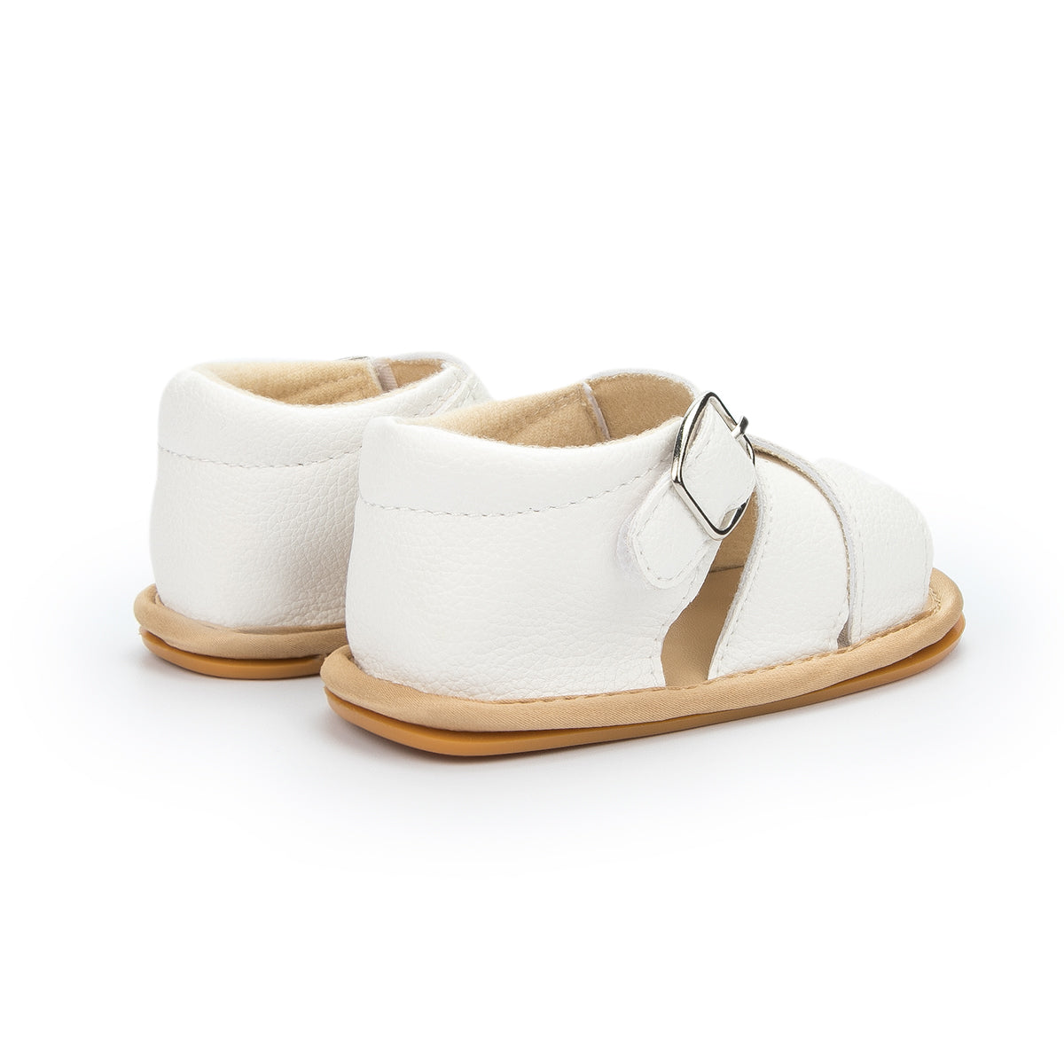 Double Strap Sandals - White