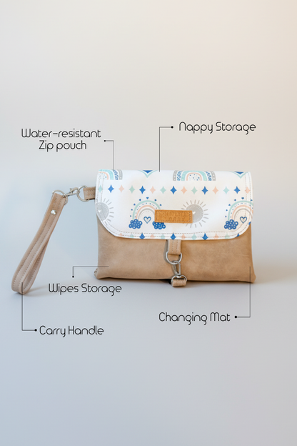 Mumu Nappy Changing Clutch - Tan