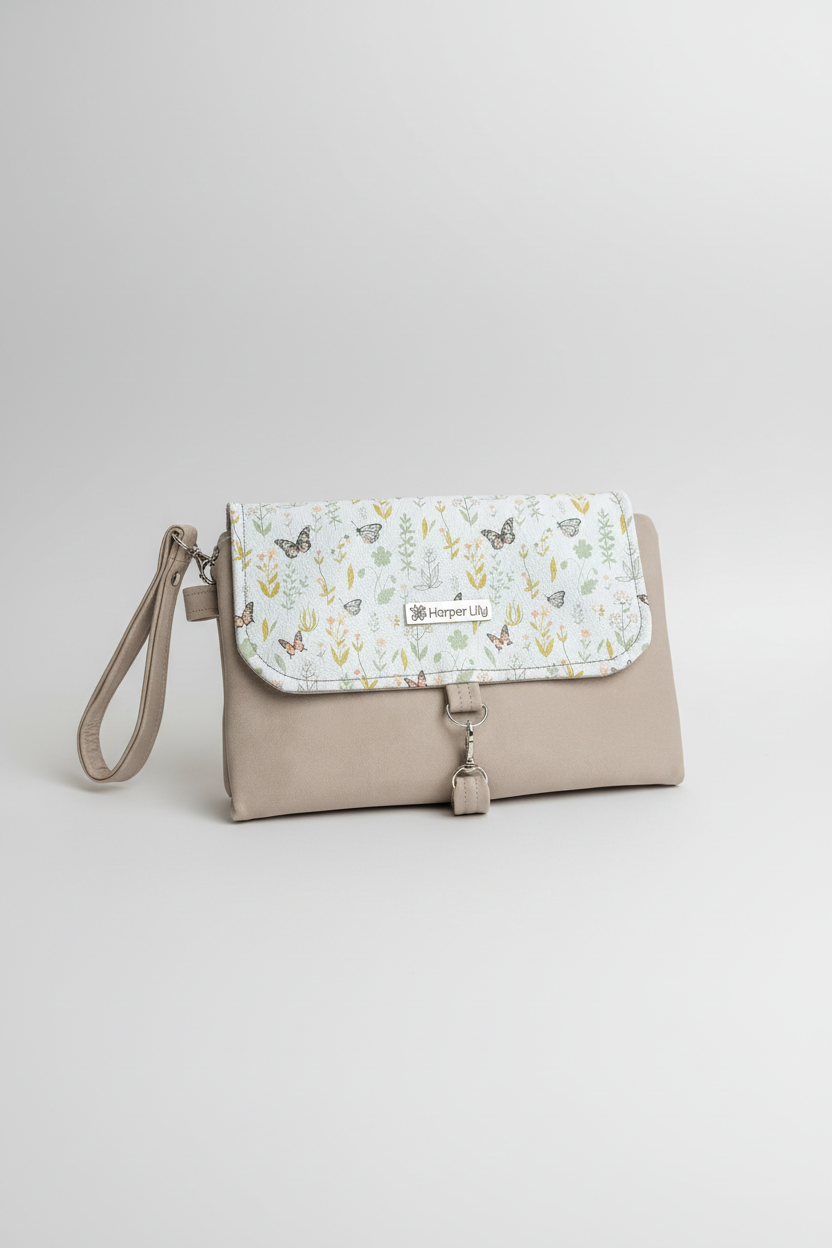 Serene Nappy Changing Clutch - Tan