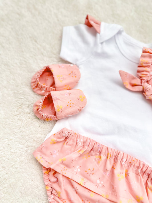 4-piece bummies and slipper set
