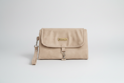 Tan Nappy Changing Clutch