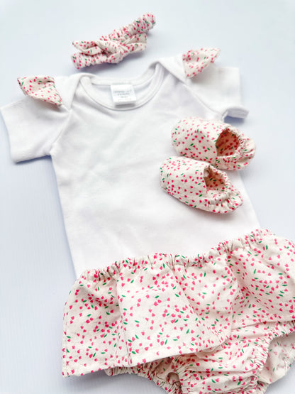 4-piece bummies and slipper set - Tulips