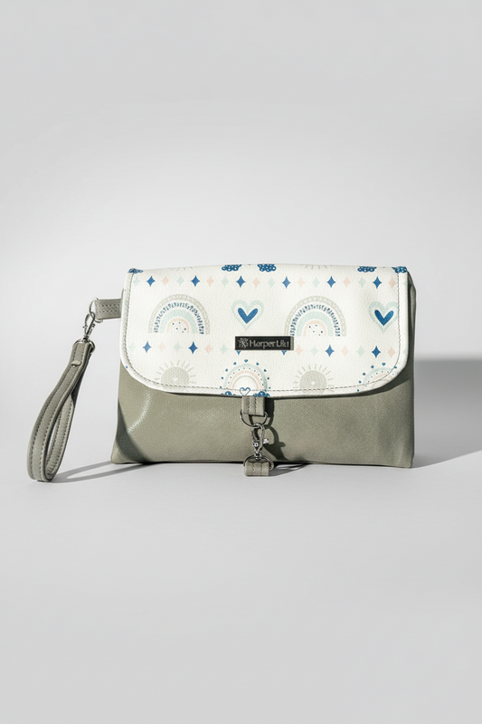 Mumu Nappy Changing Clutch - Grey