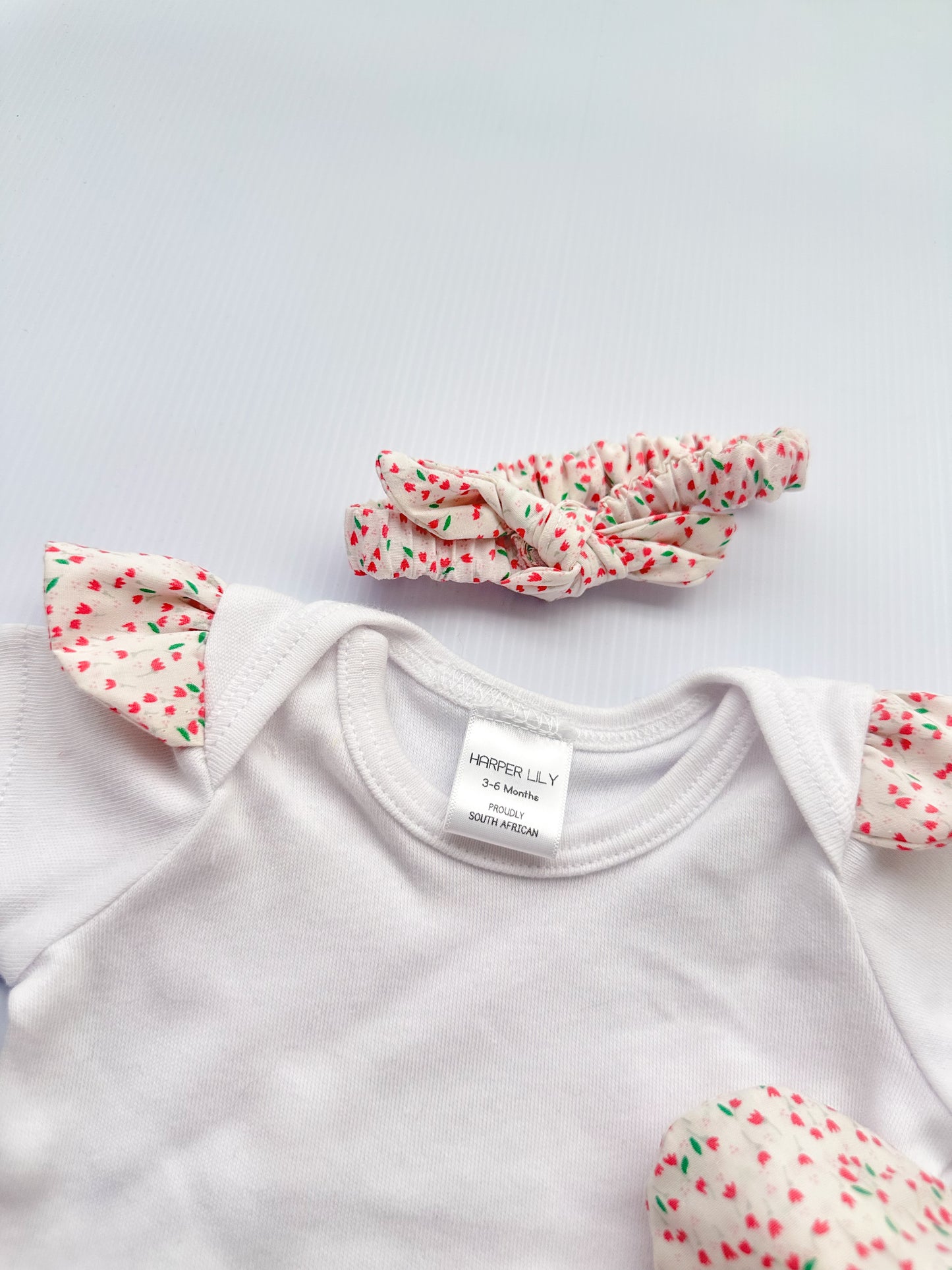 4-piece bummies and slipper set - Tulips