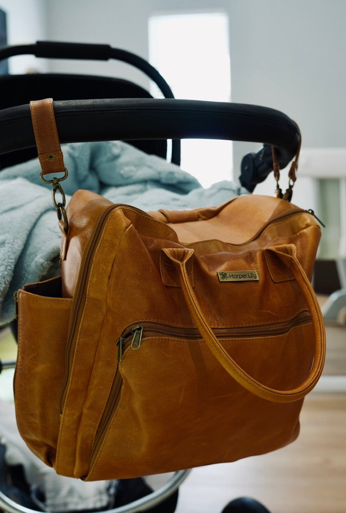 Pram Straps - Leather