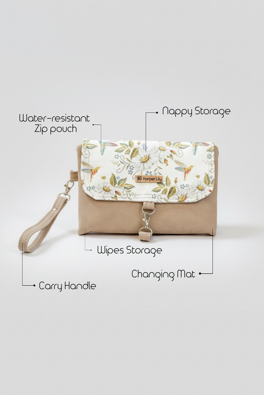 Hummie Nappy Changing Clutch - Tan