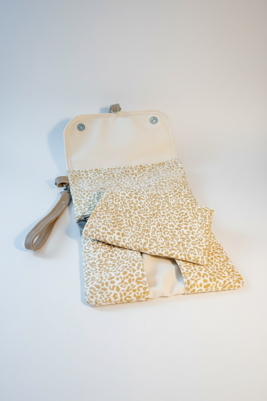 Tan Nappy Changing Clutch