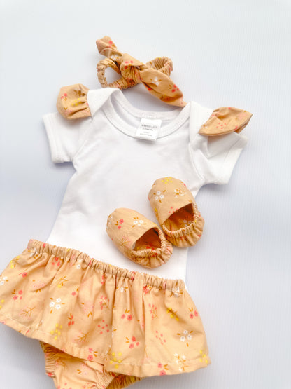 4-piece bummies and slipper set - Beige
