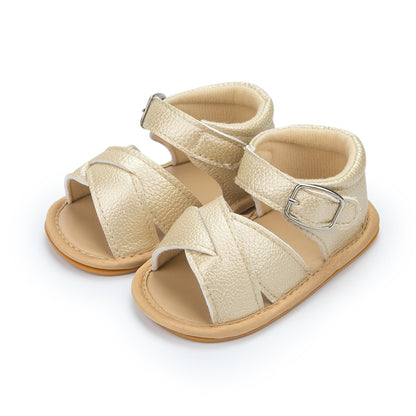 Double Strap Sandals - Gold