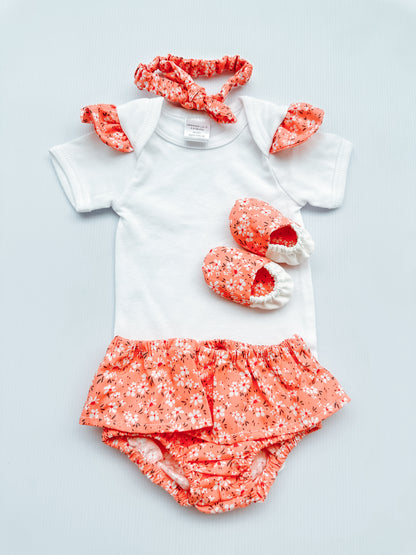 4-piece bummies and slipper set - Cherry Blossoms