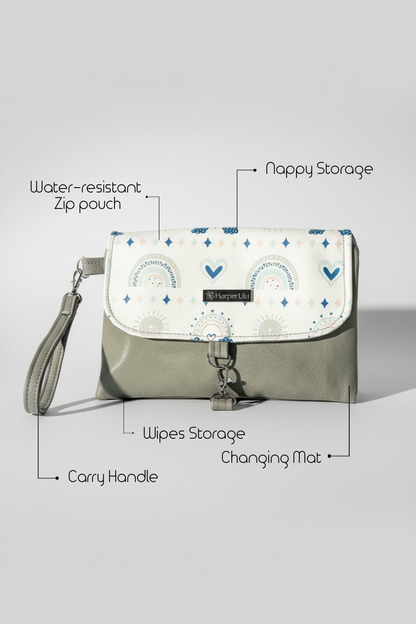 Mumu Nappy Changing Clutch - Grey