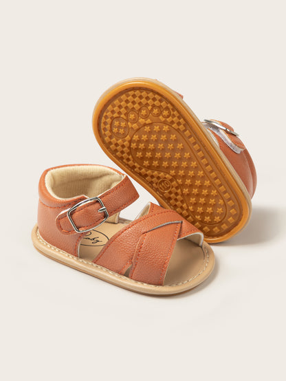 Double Strap Sandals - Tan