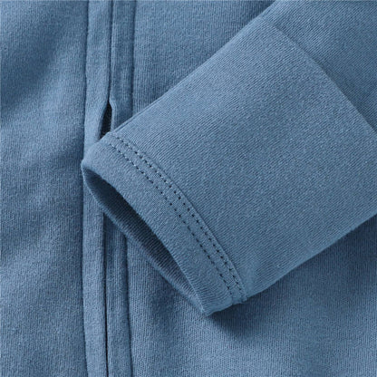 Organic Cotton Footed Romper - Blue