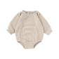 Organic Cotton Muslin Romper - Stone
