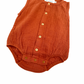 Sleeveless Muslin Romper - Rust