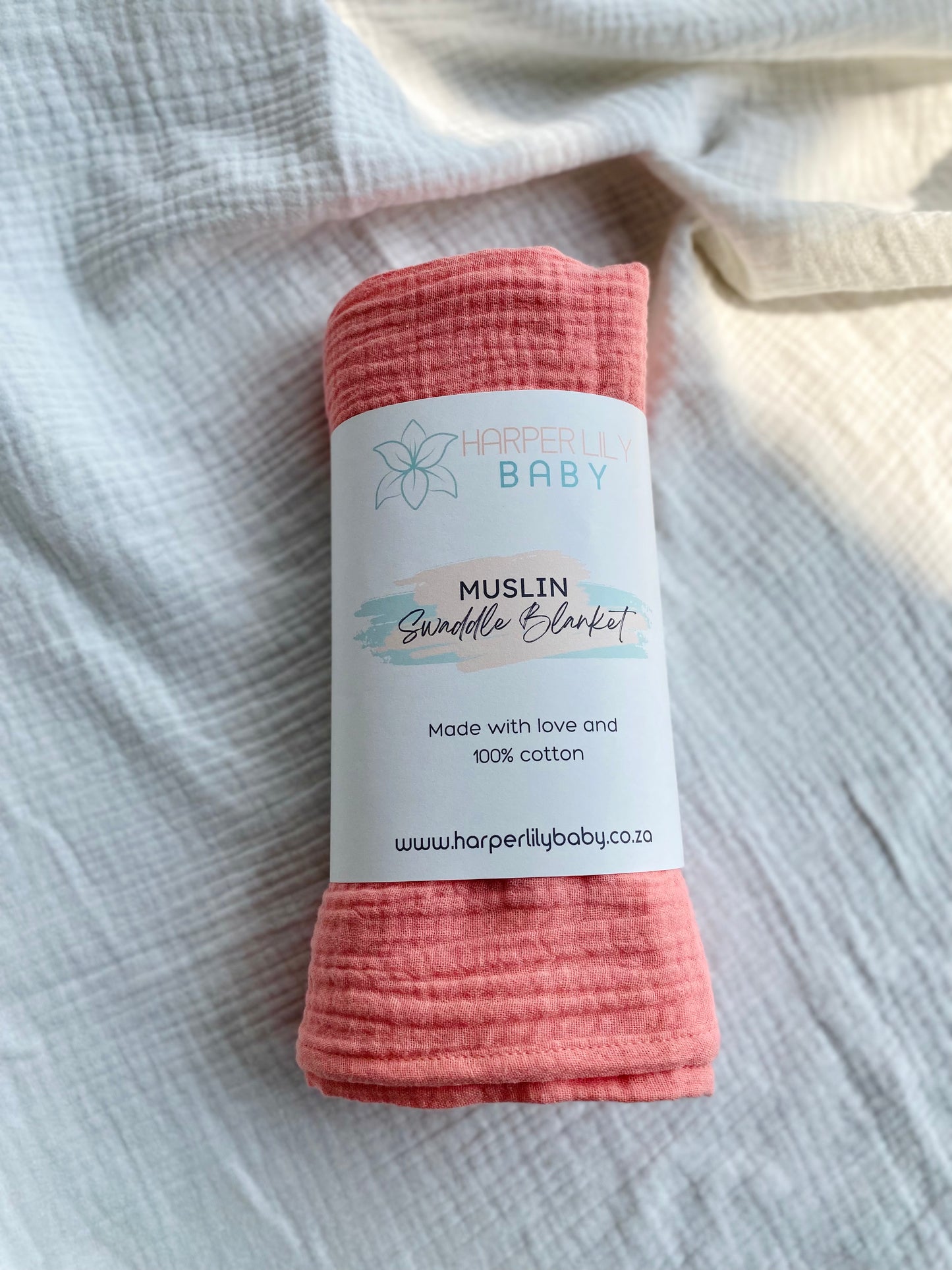 Muslin Swaddle - Peach