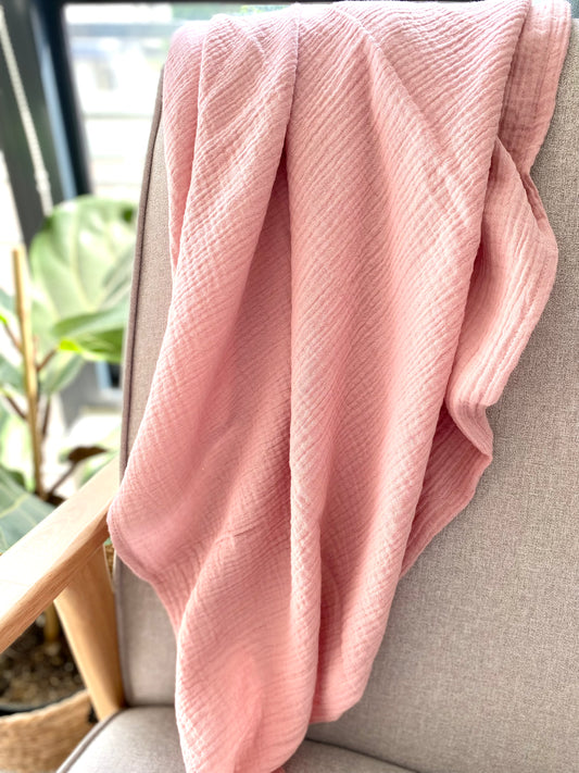 Muslin Swaddle - Dusty Rose