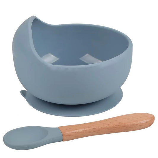 Suction bowl and spoon set
