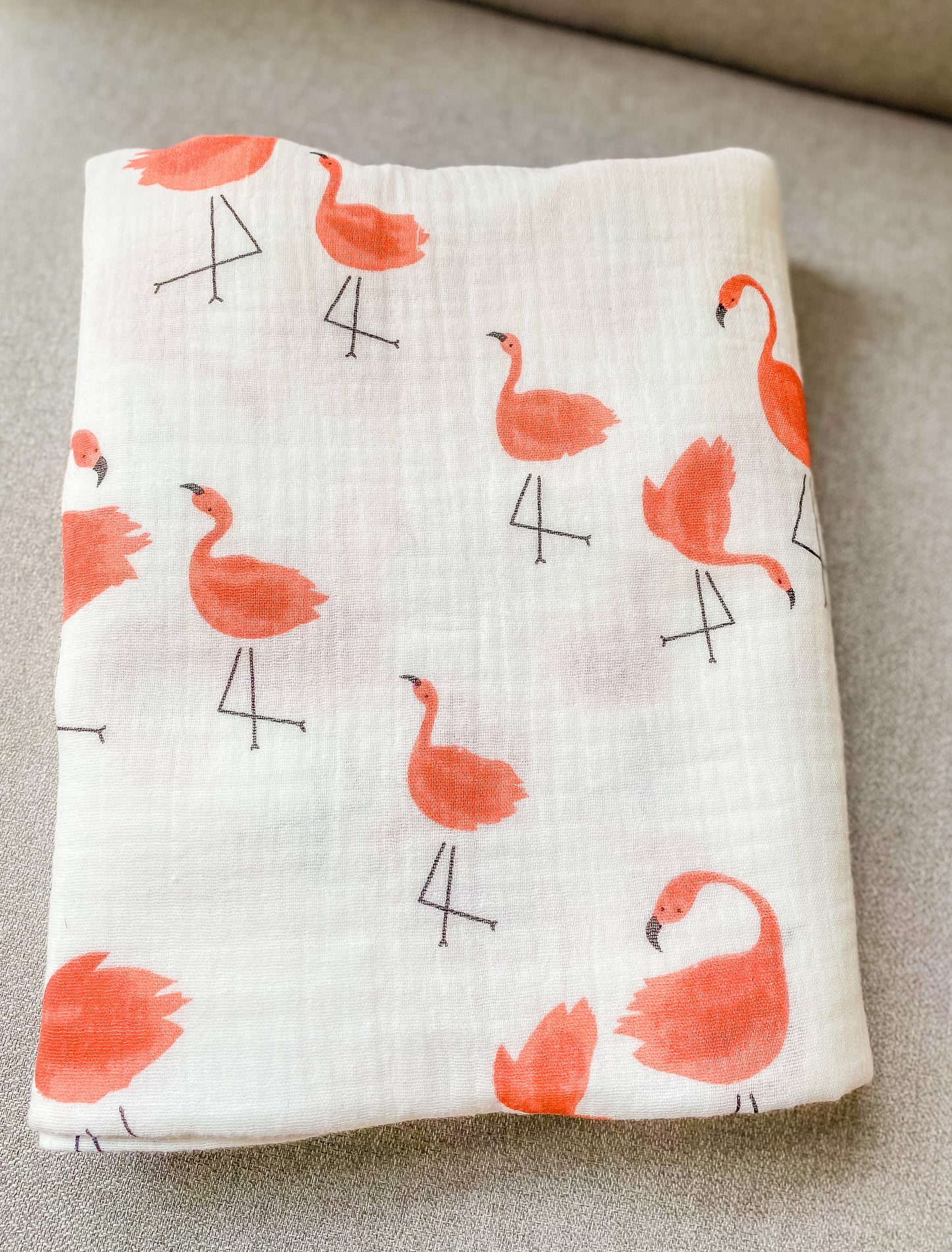 Muslin Swaddle - Flamingo