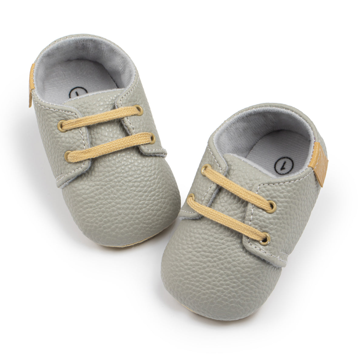 Vegan Leather Lace-ups - Grey