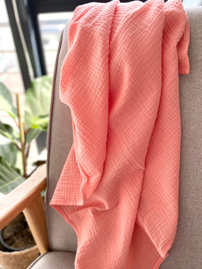 Muslin Swaddle - Peach