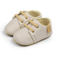 Vegan Leather Lace-ups - Beige